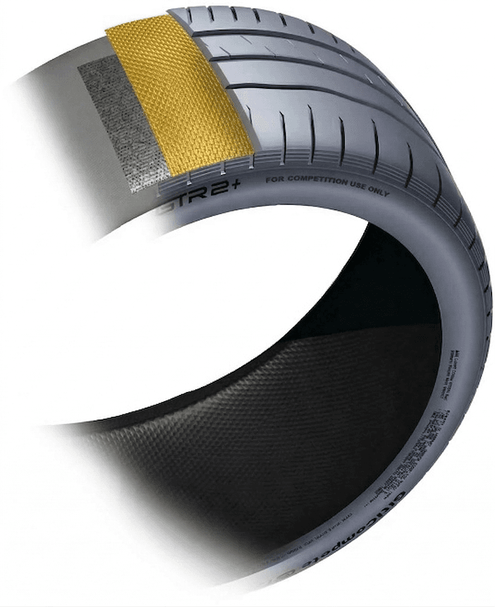 Stacked tire layers illustration